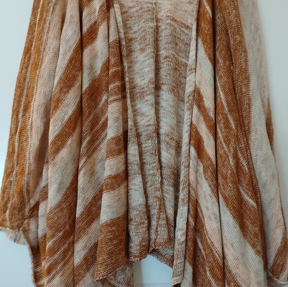 Free People Boho Striped Oversized Wrap/Cardigan~ Size L - Picture 4 of 13